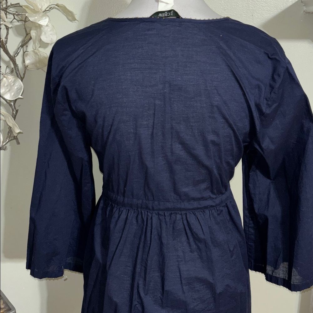 J. Crew Midnight Blue Gathered Blouse - Picture 5 of 6